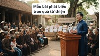 Mẫu bài phát biểu trao quà từ thiện hay, ý nghĩa