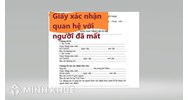 Mẫu giấy xác nhận quan hệ với người đã mất chi tiết nhất