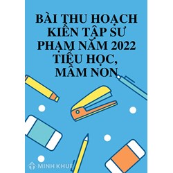 Bài Thu Hoạch Kiến Tập Sự Phạm Tiểu Học, Mầm Non