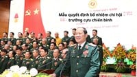 Mẫu quyết định bổ nhiệm chi hội trưởng cựu chiến binh mới nhất
