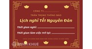 Mẫu thông báo nghỉ lễ, nghỉ tết của doanh nghiệp mới nhất