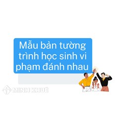 Mẫu bản tường trình học sinh vi phạm đánh nhau mới nhất