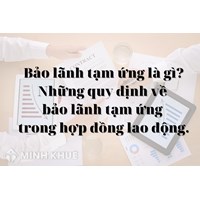 Bảo lãnh tạm ứng là gì? Các trường hợp phải bảo lãnh tạm ứng