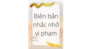 Mẫu biên bản nhắc nhở vi phạm và biên bản cảnh báo vi phạm mới nhất