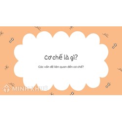 Cơ chế là gì? Các vấn đề liên quan đến cơ chế?
