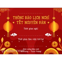 Mẫu thông báo đi làm trở lại sau nghỉ lễ, tết chi tiết nhất