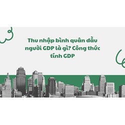 Thu nhập bình quân đầu người GDP là gì? Công thức tính GDP