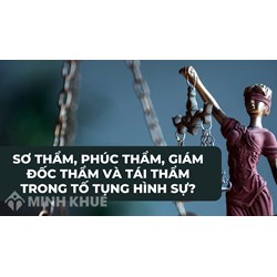 Sơ thẩm, phúc thẩm, giám đốc thẩm, tái thẩm trong tố tụng hình sự là gì?