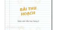 Bài thu hoạch giáo viên tiểu học hạng 2 mới nhất