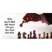 Mẫu thông báo kết quả lựa chọn nhà thầu theo quy định mới
