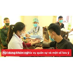 Nội dung khám nghĩa vụ quân sự là khám những gì? Cần lưu ý gì?