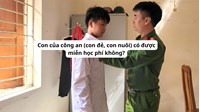 Con của công an (con đẻ, con nuôi) có được miễn học phí không?