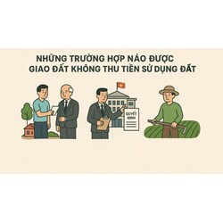 Các trường hợp nhà nước giao đất không thu tiền sử dụng đất theo Luật đất đai 2024?