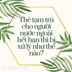 Thẻ tạm trú cho người nước ngoài hết hạn bị phạt bao nhiêu tiền?