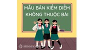 Mẫu bản kiểm điểm học sinh không thuộc bài mới nhất