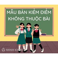Mẫu bản kiểm điểm học sinh không thuộc bài mới nhất