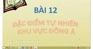 Những đặc điểm tự nhiên khu vực Đông Á? Địa lý lớp 8