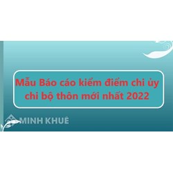 Mẫu Báo cáo kiểm điểm chi ủy chi bộ thôn năm 2025 mới nhất