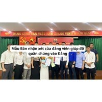 Mẫu Bản nhận xét của đảng viên giúp đỡ quần chúng vào Đảng