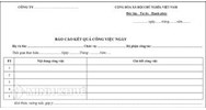 Mẫu báo cáo công việc hàng ngày (hàng tuần, tháng, năm) mới nhất