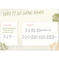 Dãy tỉ số bằng nhau là gì? Công thức về tính chất của dãy tỉ số bằng nhau