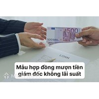 Mẫu Hợp đồng mượn tiền giám đốc không lãi suất mới nhất