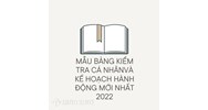Mẫu Bảng kiểm tra cá nhân và kế hoạch hành động mới nhất