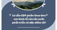 Cơ cấu GDP phân theo khu vực kinh tế của các nước phát triển có đặc điểm là?