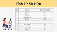 Tính từ sở hữu là gì? Sau tính từ sở hữu là gì?