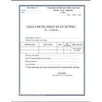 Mẫu giấy chứng nhận xuất xưởng file Word mới nhất