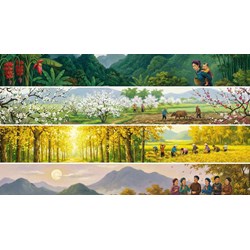 Phân tích bức tranh tứ bình trong bài thơ Việt Bắc hay nhất
