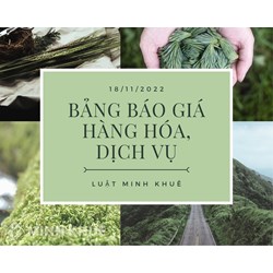 Mẫu Bảng báo giá bằng word, Excel và Cách viết Bảng báo giá