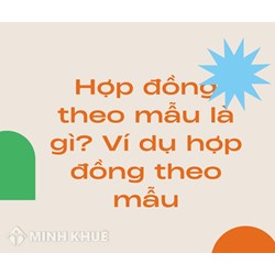 Hợp đồng theo mẫu là gì? Ví dụ hợp đồng theo mẫu