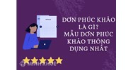 Mẫu đơn phúc khảo bài thi mới nhất và cách viết
