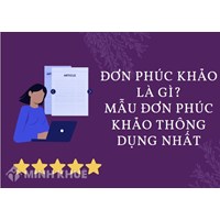 Mẫu đơn phúc khảo bài thi mới nhất và cách viết