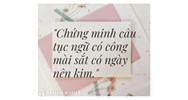 Chứng minh câu tục ngữ Có công mài sắt có ngày nên kim hay nhất