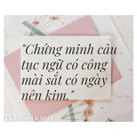 Chứng minh câu tục ngữ Có công mài sắt có ngày nên kim hay nhất