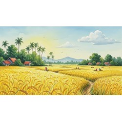 Cách làm bài văn tả cánh đồng lúa quê em lớp 5