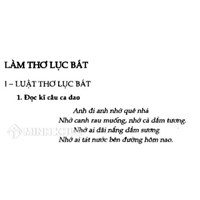 Thơ lục bát là gì? Đặc điểm của thể thơ lục bát là gì?