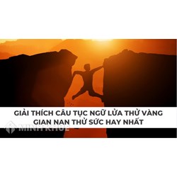 Giải thích câu tục ngữ Lửa thử vàng gian nan thử sức hay nhất