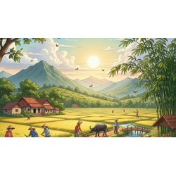 Viết đoạn văn tả cảnh thanh bình của một miền quê hoặc thành phố mà em biết