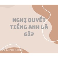 Nghị quyết tiếng Anh là gì? Resolution là gì?