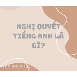 Nghị quyết tiếng Anh là gì? Resolution là gì?
