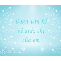 Đoạn văn kể về anh, chị, em của em chọn lọc hay nhất