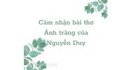 Cảm nhận về bài thơ Ánh trăng của Nguyễn Duy chọn lọc hay nhất
