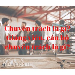 Chuyên trách là gì? GIảng viên, cán bộ, người quản lý chuyên trách