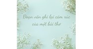 Đoạn văn ghi lại cảm xúc về một bài thơ chọn lọc hay nhất