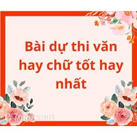 Bài dự thi Văn hay chữ tốt chọn lọc hay nhất