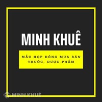 Mẫu hợp đồng mua bán thuốc, dược phẩm mới nhất