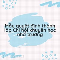 Mẫu quyết định thành lập Chi hội khuyến học nhà trường mới